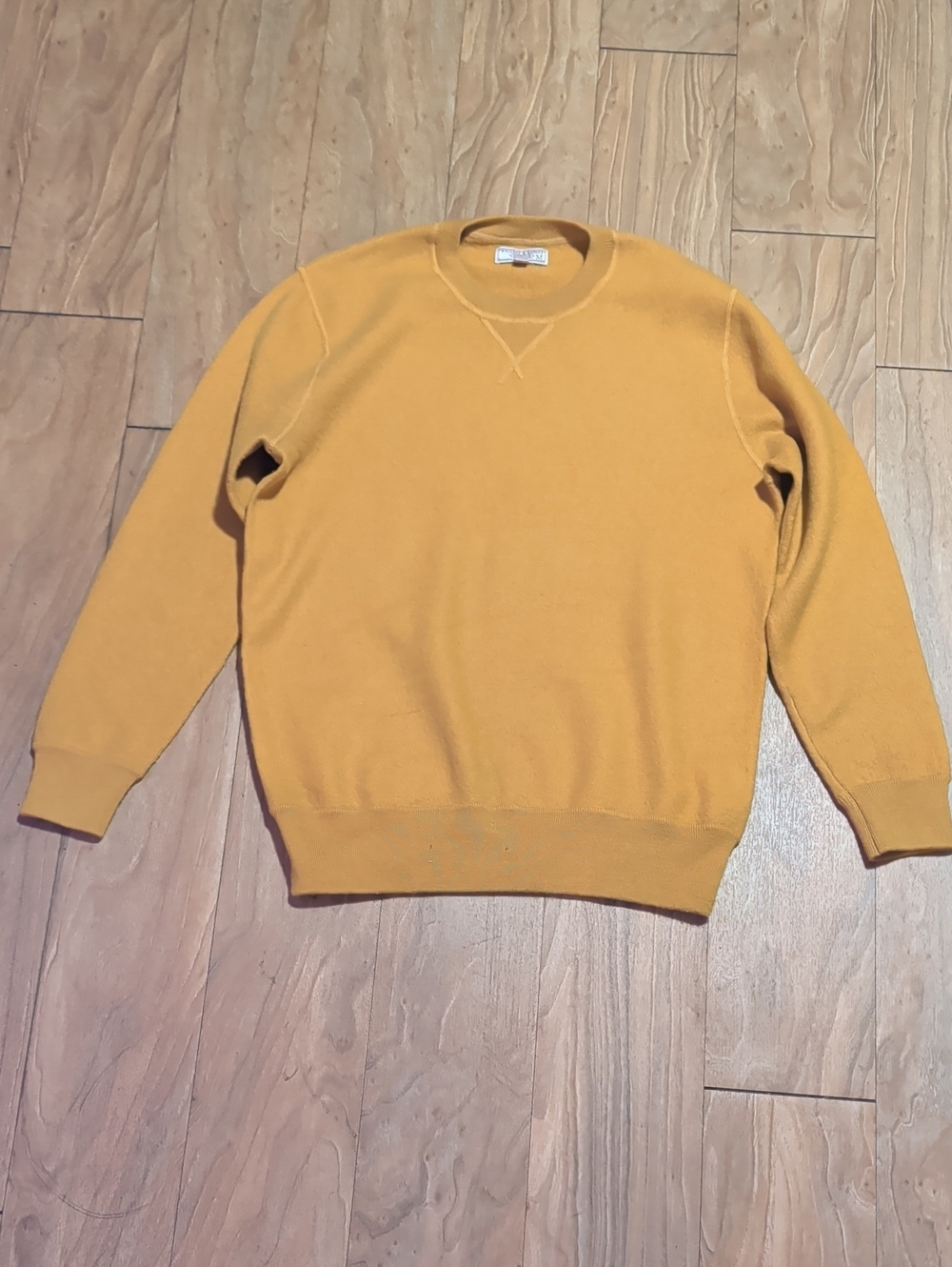 Men's Crewneck Sweater in Mustard Yellow by